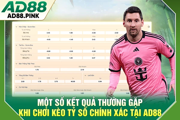 Giới Thiệu Kèo Tỷ Số Chính Xác Và 3 Kết Quả Phổ Biến Một số kết quả thường gặp khi chơi kèo tỷ số chính xác tại AD88